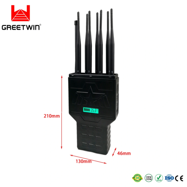 Antennas Jamming up to m Portable Cell Phone GPS WiFi  G  g g G G g Signal Jammer